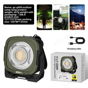 Lampada da campeggio forte luce impermeabile con lunga ricarica lampade da campeggio per illuminazione da giardino - Product Image 6