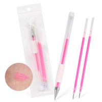 Stylo marqueur pour tatouage à encre blanche, outil de marquage précis non toxique, pour broderie des sourcils, art du tatouage, marqueur cosmétique pour la peau