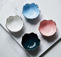 Nouveau Bol à Sauce en Céramique Sakura, Assiette à Condiments en Porcelaine Motif Fleur de Cerisier pour Cuisine