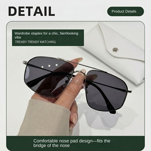 Gafas de sol retro de metal de alta gama para mujer, gafas de sol para conducir para hombre con protección UV, blanqueamiento natural, protección solar y - Product Image 3