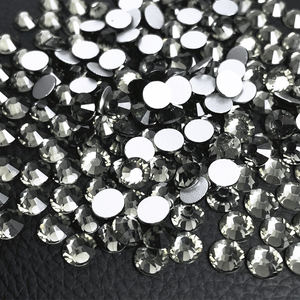 Yantuo สติกเกอร์ติดหินคริสตัลคริสตัลสีดำติดเพชรคุณภาพสูงพลอยเทียมผิวเรียบทำจากแก้วสีไม่ร้อน - Product Image 1