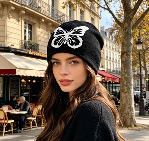 Gorros Reversibles de Invierno de Alta Calidad con Estampado Digital Jacquard Personalizado, Gorro Cálido a Prueba de Frío con Diseño de Puntos, Proveedor - Product Image 3