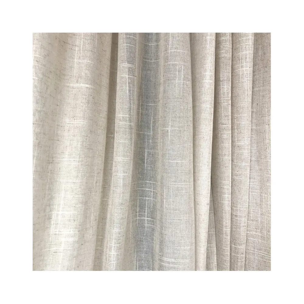 Rollo de cortina de tela ecológica, tela de cortina de poliéster de lino transparente 2024 para dormitorio y sala de estar