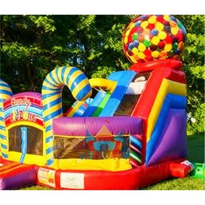 Château gonflable commercial Candy KidZone, parc, aventure fantaisiste sur le thème du sucré pour <span class=keywords><strong>les</strong></span> petits amateurs de confiseries - Product Image 4