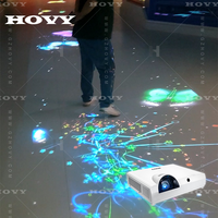 Projecteur interactif holographique immersif HOVY pour restaurant, avec mise au point automatique 3D intégrée, design portable, LCD