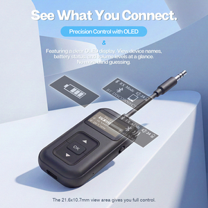 6.0 2-in-1 Transmitter Receiver OLED Display <b>Wireless</b> Audio Adapter for Car TV Headphones <b>Speakers</b> Projector - Product Image 2