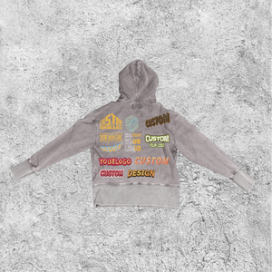 Sudadera con capucha transpirable con bolsillos y cremallera completa bordada con serigrafía para hombre 2025 - Product Image 4