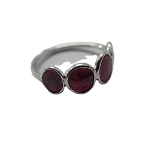 925 <b>Sterling</b> <b>Silver</b> Women's Gemstone <b>Ring</b> Natural Corundum Ruby <b>Set</b> in Beautiful Bezel for Wedding Engagement Party for Children - Product Image 2