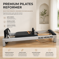 Reformer Pilates Classique Commercial en Bois, Reformer Pilates Classique pour la Maison, Reformer Pilates en Aluminium Effet Bois, Couleur de Cuir Personnalisée Premium