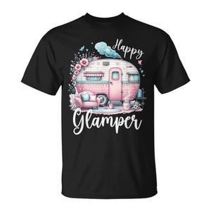 Camiseta Happy Glamper Caravan Camping para mujeres y hombres que disfrutan del glamping al aire libre - Product Image 1