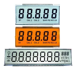 Escala eletrônica exibe segmentos medidor de energia LCD monocromático dígito LCD segmento de vidro LCD tela com metal pinos Zebra