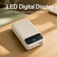 Batterie Li-Polymère à Charge Rapide 22,5W, Power Bank Portable, Câble Type-C, Ports USB, Affichage LED pour Utilisation en Extérieur 18W/20W/15W/12W