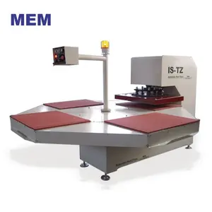 Máquina neumática de prensa de transferencia de calor de 90x110 cm de gran formato de cuatro estaciones a la venta