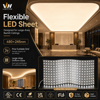 Feuille LED Flexible Dimmable 24V 242 LED 28W Ultra Mince Découpable pour Rétroéclairage de Comptoir en Onyx, Marbre, Pierre, Îlot de Cuisine