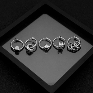 Popular Niche Design Simple Style Silver Plated Hoop <b>Earrings</b> Stainless Steel Unisex's <b>Earrings</b> Wholesale Jewelry Trendy - Product Image 5