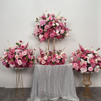 SMOOTH 60cm Big Pink Flower Ball Boule de fleur d'hortensia Rose en soie artificielle