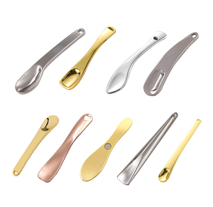 DF313 Espátula Cosmética de Metal de Aleación de Zinc, Exquisita y Lujosa, Plateada, para Crema, Masajes y Aplicación, Catálogo de Herramientas - Product Image 2