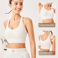 Vente Flash : Soutien-gorge de sport respirant à col en V, une pièce, à maintien élevé, avec bretelles croisées, pour un style de vie actif