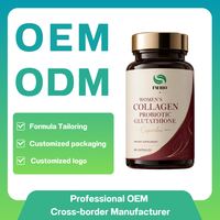 60 comprimés de collagène pour femmes, glutathion, probiotiques, complément alimentaire à base de plantes, sans additifs, capsules de nutriments équilibrants quotidiens