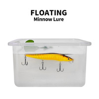 Prêt à expédier Hessen HSH030-2 14.5g 12cm Leurre Minnow à hameçons robustes en ABS pour la pêche en bateau au bar, 11 couleurs, Poisson artificiel pour eau douce