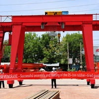 Grue RTG certifiée CE de 30 tonnes avec télécommande sans fil et moteur et roulements pour la manutention de matériaux en extérieur et le chargement de conteneurs