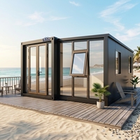 Maisons conteneurs préfabriquées modulaires extensibles, résistantes aux intempéries, personnalisables, 20 pieds, 2 lits, pour Airbnb