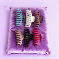 Pinces à cheveux en plastique givré de 11 cm, couleur unie, finition mate, design géométrique, transparentes, pour filles, usage quotidien
