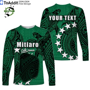 Polos PURE personnalisés pour les îles Cook Chemises <span class=keywords><strong>de</strong></span> Noël moches respirantes à séchage rapide <span class=keywords><strong>T</strong></span>-<span class=keywords><strong>shirt</strong></span> à manches longues pour homme grande taille sublimé - Product Image 3