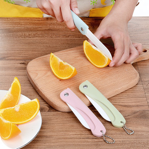 Couteau à éplucher pliable en céramique 3,9 pouces, finition polie, couteau à fruits de cuisine, mini-couteau portable pour les voyages et la maison - Product Image 2