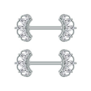 Anneaux de tétons créatifs Gaby, grands et tendance, en acier inoxydable 316L plaqué or, style <span class=keywords><strong>piercing</strong></span> de corps pour femmes - Product Image 6