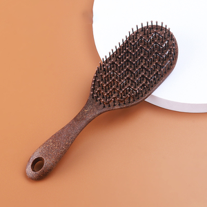 Cepillo de pelo para masaje de cuero cabelludo con cáscara de coco biodegradable, Flexible cojín de pelo, cepillo para rizos, peines de cepillo para uso en seco y húmedo - Product Image 3