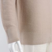 Pull-over à col polo en laine mérinos mérinos tricoté sur mesure quatre pièces à fermeture éclair