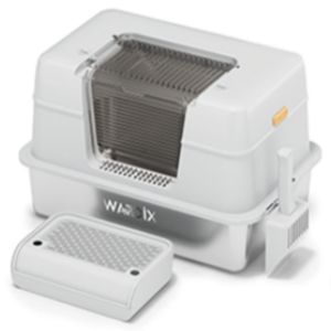 Haustier zubehör aus Edelstahl Hohe, spritz feste Katzen toilette mit Griffs chaufel und leicht zu reinigender Fußbrett schaufel - Product Image 3