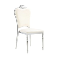 Chaises de mariage dorées en acier inoxydable de luxe pour événements et banquets en gros