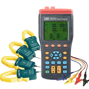 Analyseur de puissance triphasé 4 fils TES-3600N True RMS numérique avec enregistrement et analyse des données pour l'énergie électrique - Product Image 4