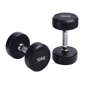 Mancuerna de goma encajonada, peso de hierro fundido con Mango antideslizante, mancuerna, equipo de entrenamiento de fuerza, accesorios de gimnasio en casa - Product Image 4