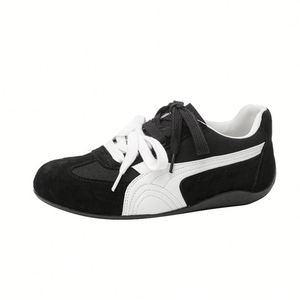 Baskets décontractées Ankola rouges 2026 rétro à lacets en cuir bicolore pour femme, style Forrest Gump - Product Image 5