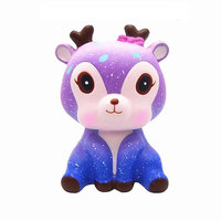 Juguete de poliuretano de rebote lento, figura blanda de gato con forma de helado, ciervo del cielo estrellado, muñeco unicornio, juguete antiestrés