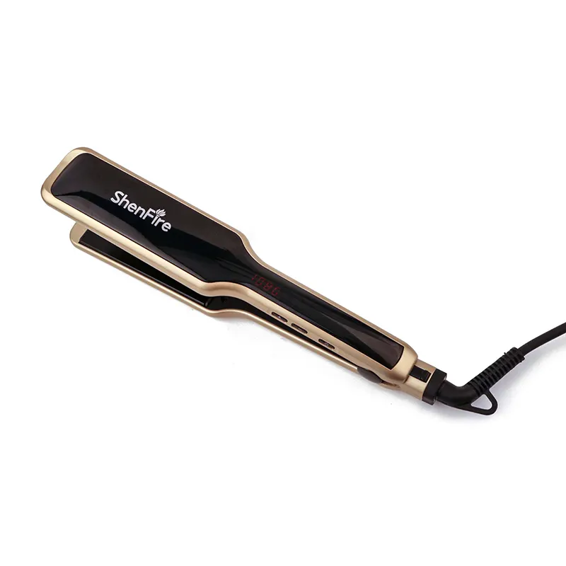 Fashion Design Hair Straightener smooth and soft hairstyles new style wide plate Electric Ceramic c customized Iron