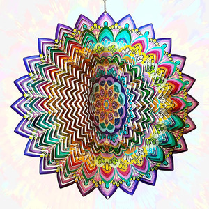 Tourniquet à vent en acier inoxydable 3D, sculpture éolienne, cadeaux porte-bonheur pour femmes, mères, pères, hommes, décoration intérieure et extérieure - Product Image 1