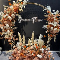 Nouvelle conception d'arche florale pour mariage et anniversaire, décoration de fond, accessoires en fer forgé, toile de fond ronde pour extérieur, décor de cadre de mariage