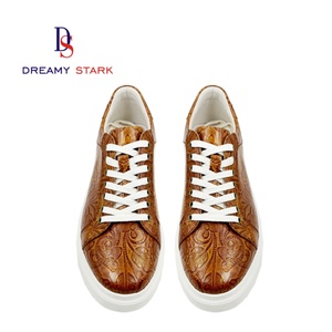 Chaussures de sport à lacets pour hommes, en cuir, faites à la main, de loisirs, nouvelle collection printemps, personnalisées, en gros, de marque originale - Product Image 4