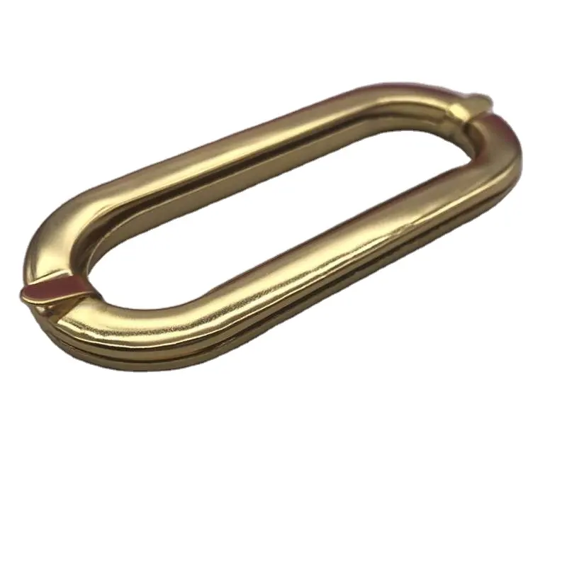 Œillets métalliques de forme ovale de couleur or, poignée à œillets pour sacs, prix de gros