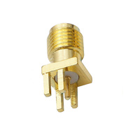 Conector Coaxial RF YRL YRL-201, Macho SMA Recto, Montaje en Borde, 50 Ohmios, Conector de Montaje en PCB