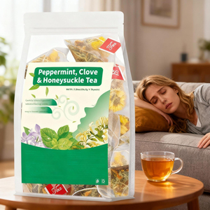 ชาสมุนไพรเปปเปอร์มินต์รสธรรมชาติ ชาเปปเปอร์มินต์กานพลูและฮันนี่ซัคเคิล ชาสมุนไพรเพื่อสุขภาพเพื่อลมหายใจสดชื่น - Product Image 1