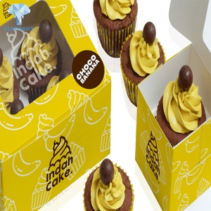 Custom Small Cookie Cakes and Cupcakes Pastry <b>Box</b> With <b>Clear</b> Lid Windows - Product Image 6