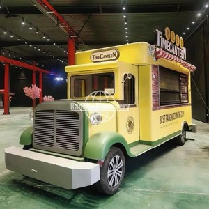 Chariot mobile à quatre roues en acier inoxydable de couleur bordeaux, entièrement équipé pour la cuisine, les glaces, les en-cas et les remorques alimentaires - Product Image 4