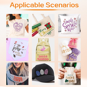 27 <strong>Colors</strong> 30.5cm*25m Easy Weed <strong>Good</strong> <strong>Quality</strong> Glitter Heat Transfer <strong>Vinyl</strong> Rolls Textile <strong>Vinyl</strong> Designs Rolls T Shirt <strong>Vinyl</strong> Sticker - Product Image 6