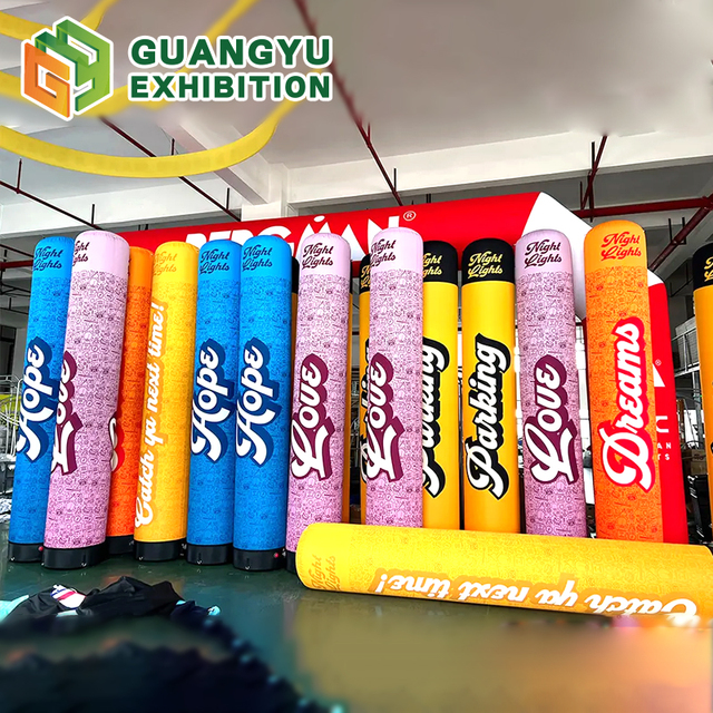 Custom Inflatable Pillar air sealed Column Led Lighting Tube Outdoor Promotional Display Trade Show Event Decor Portable Design