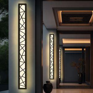 Applique murale LED minimaliste moderne pour l'extérieur étanche 12W à énergie solaire IP66 pour la décoration intérieure et le jardin Éclairage à longue bande - Product Image 4